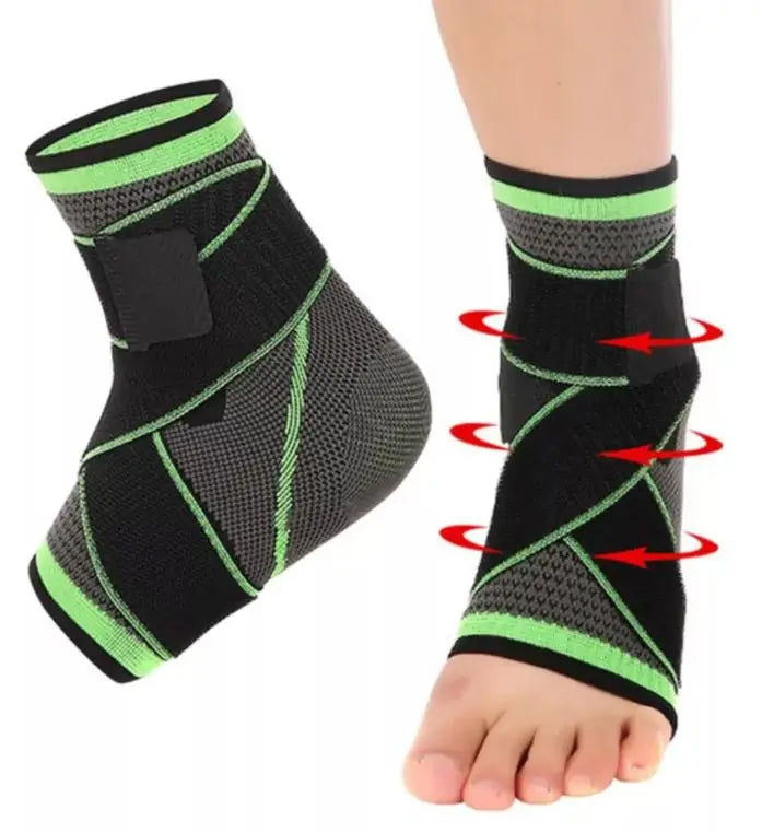Kit 2 Tornozeleiras De Compressão Anti-Derrapante Ortopédica Ajustável