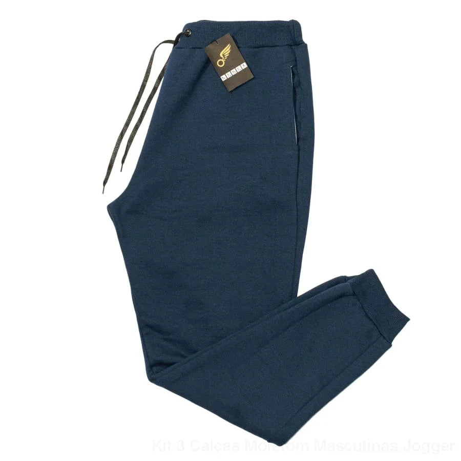 Kit 3 Calças Moletom Masculinas Jogger